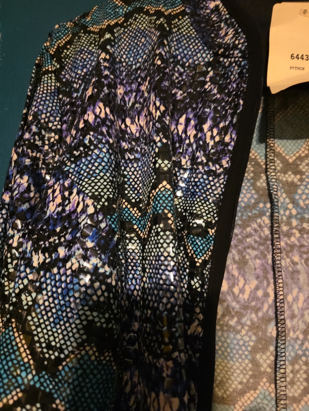 Blue Patterned Women's Jacket - Picture 2 of 2